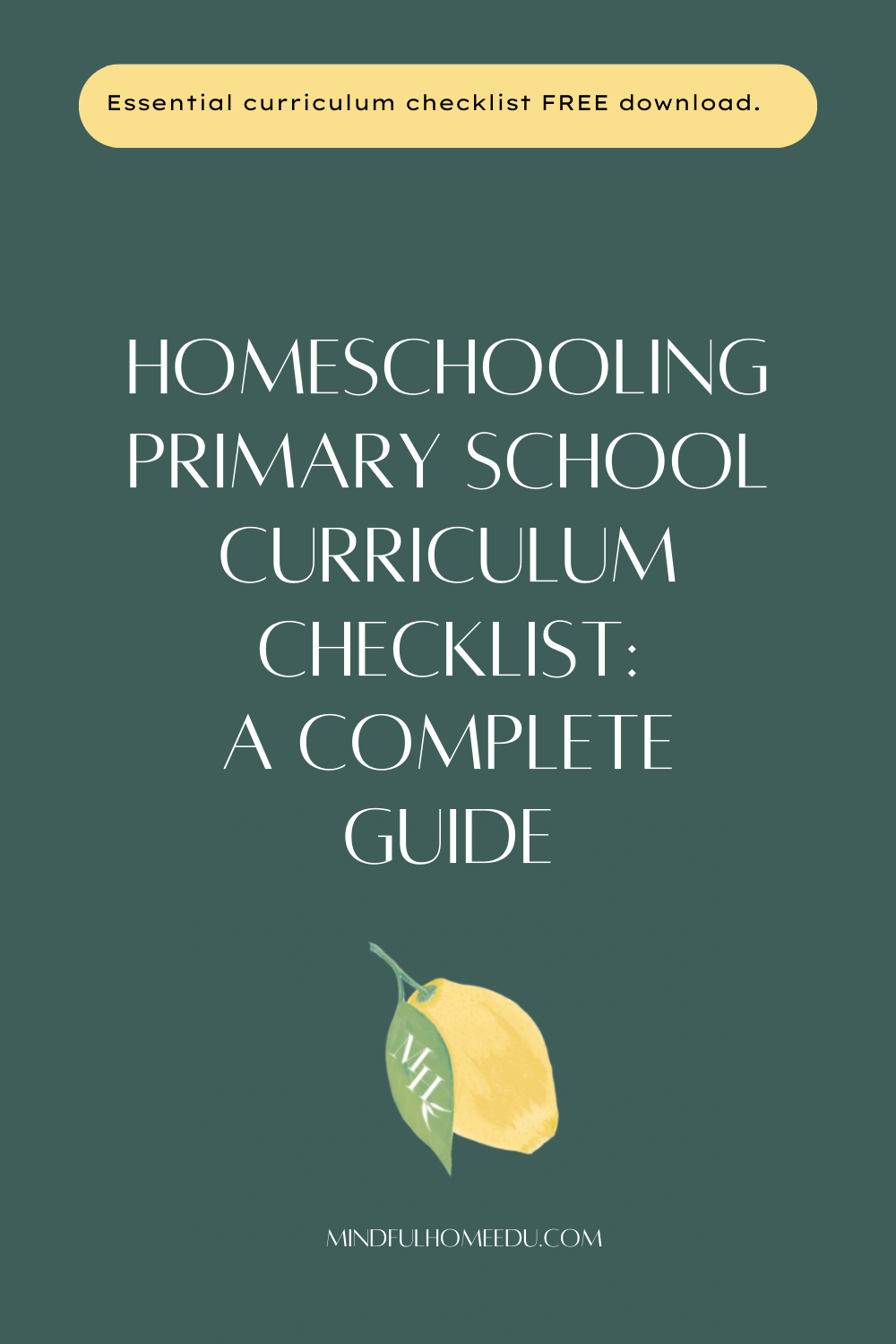 Australian Curriculum Checklist: Early Years/Primary