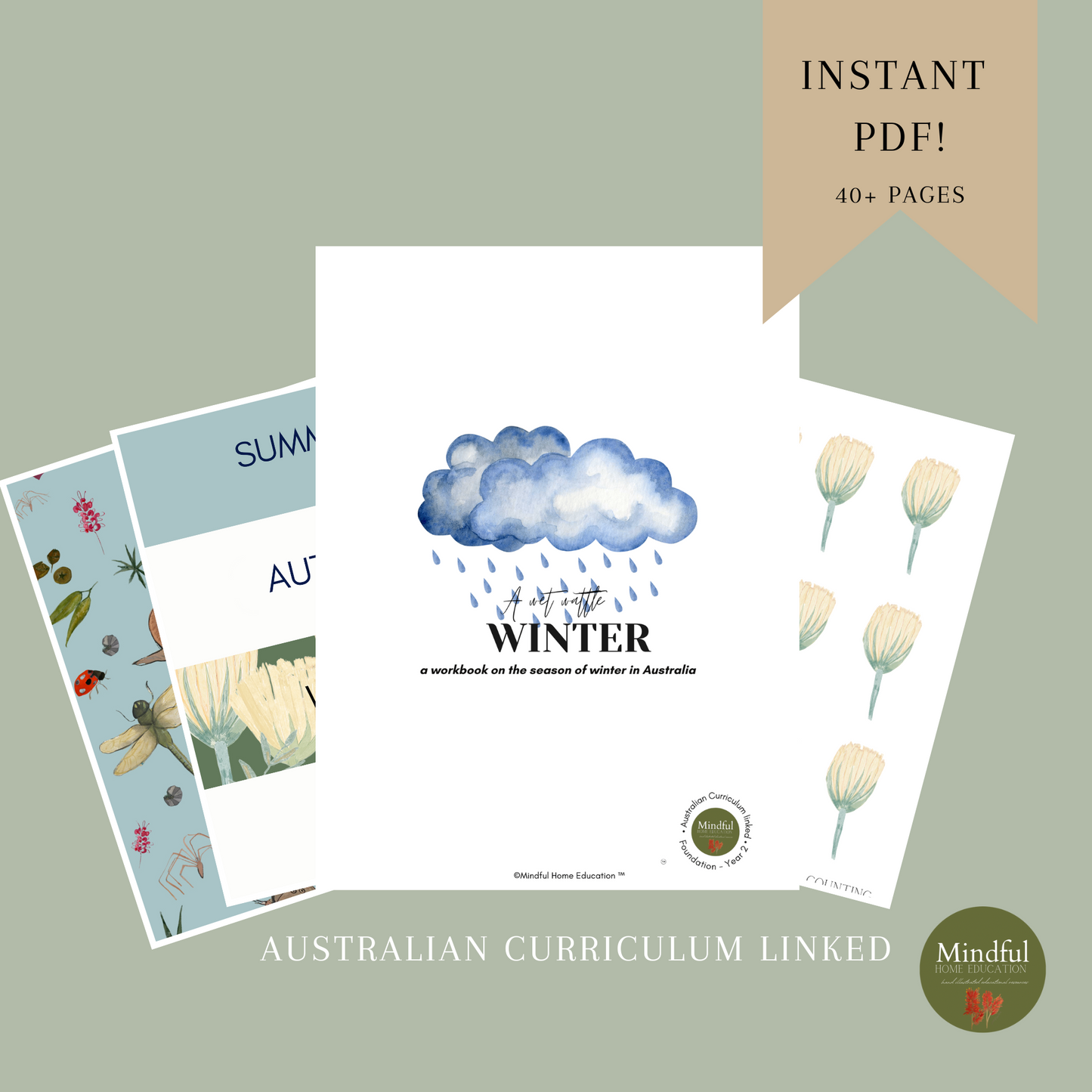 A Wet, Wattle Winter - A workbook on an Australian winter.