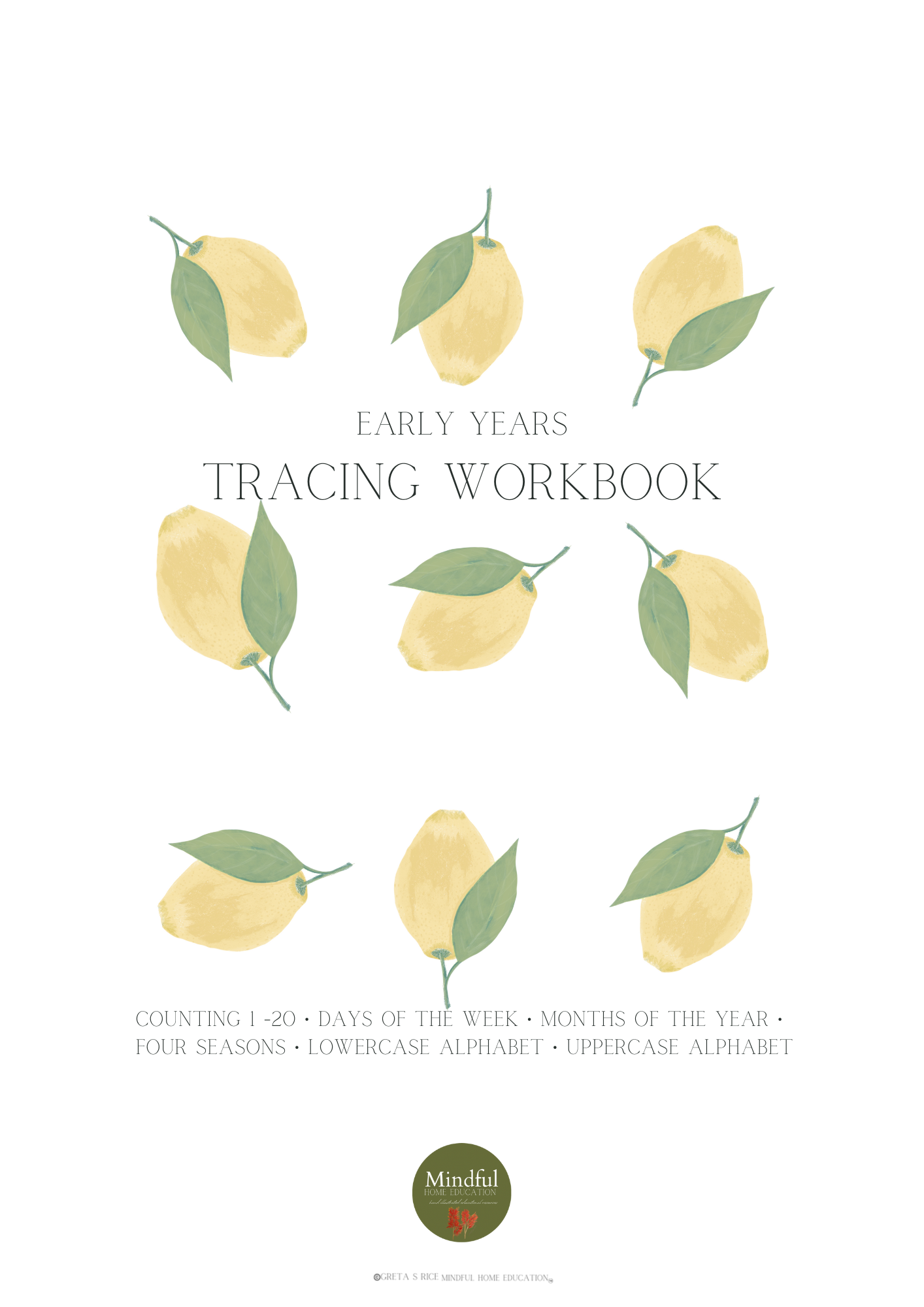 Tracing Workbook - Alphabet, Days of the Week, Months of the Year + more