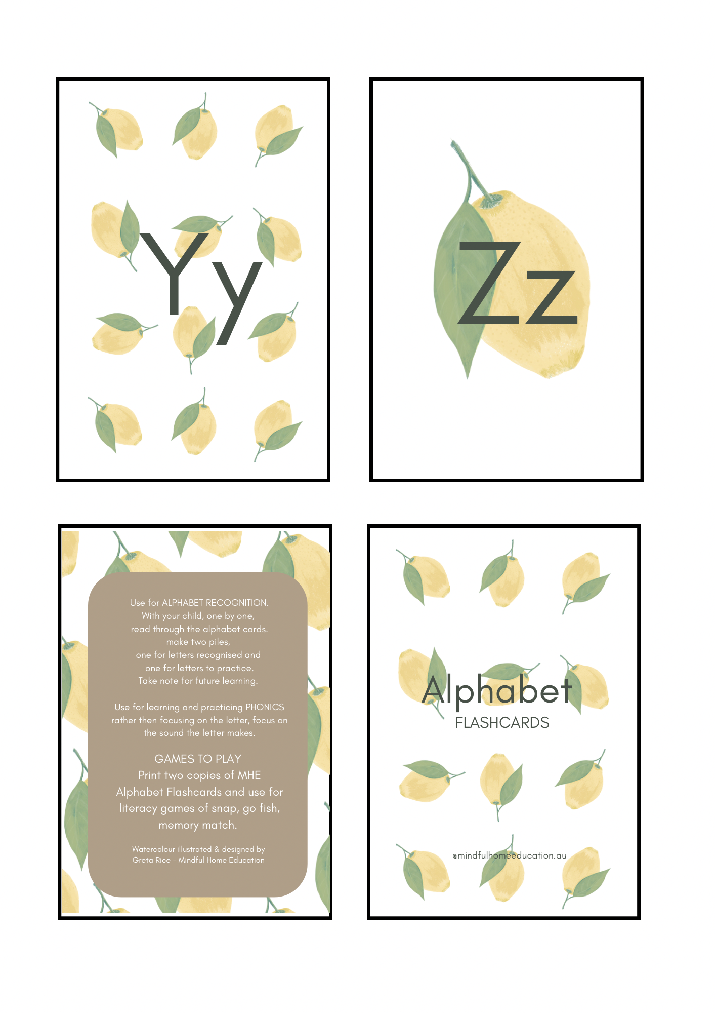 Alphabet Flashcards - ART EDITION