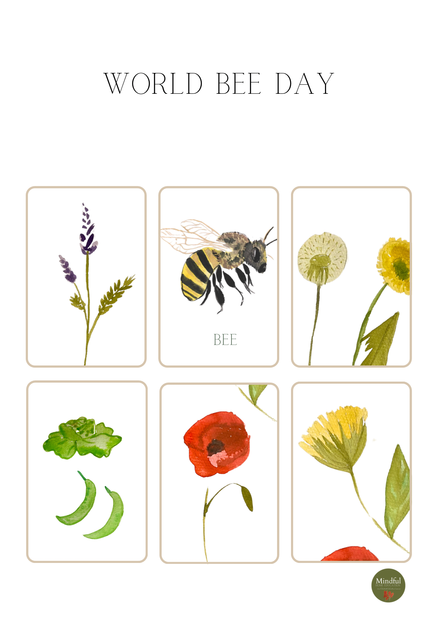 A FREE PRINTABLE - WORLD BEE DAY 2024