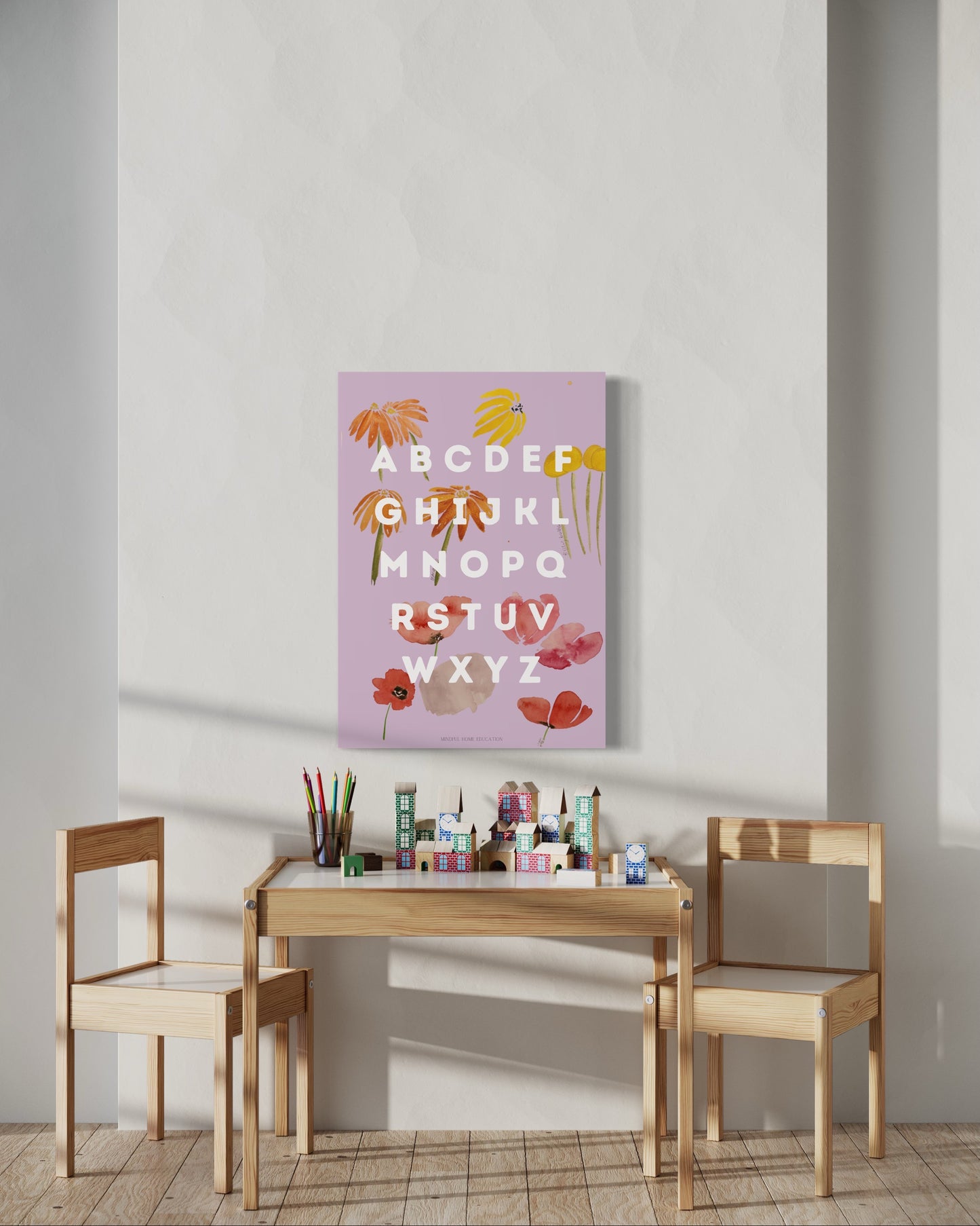 Alphabet Poster Floral Digital Art