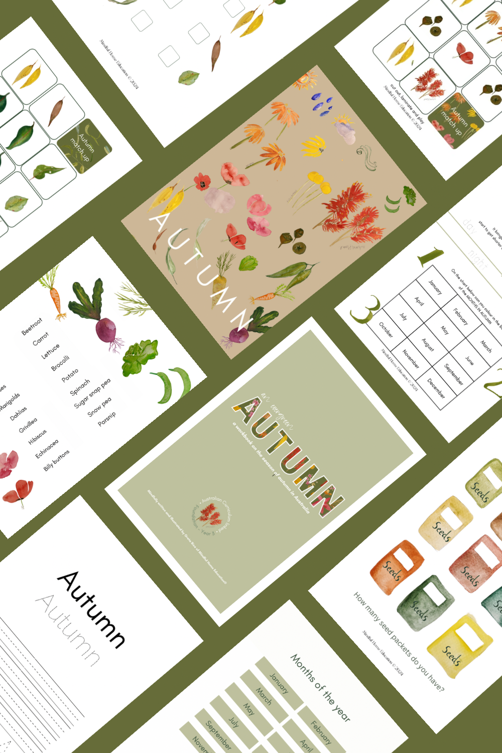 An Evergreen Autumn - Australian Curriculum Workbook (Foundation - Year 3) Print at Home