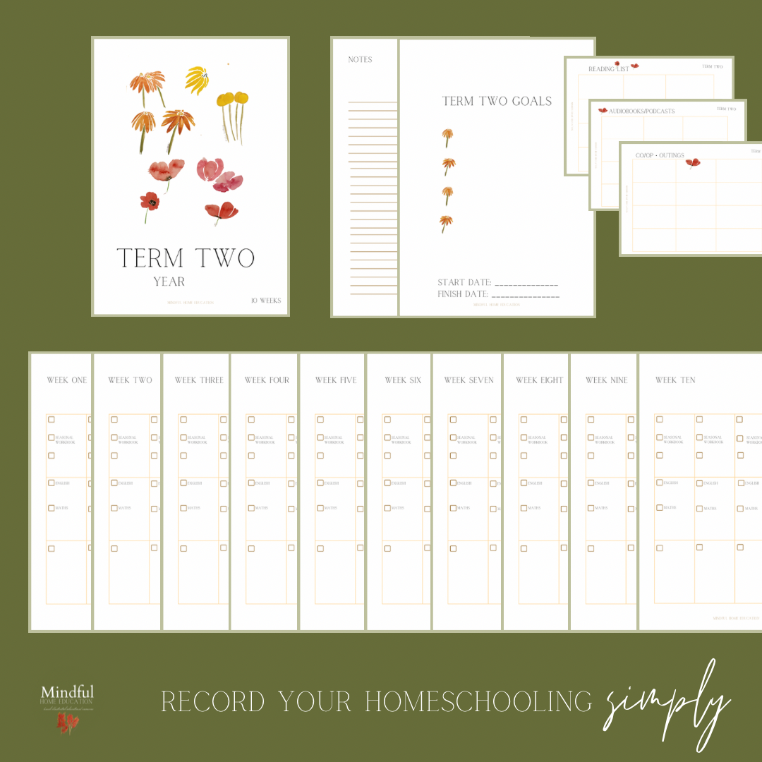 Homeschool Term Planner: Printable & Editable Lesson Organizer for Four Terms (10 Weeks Each)