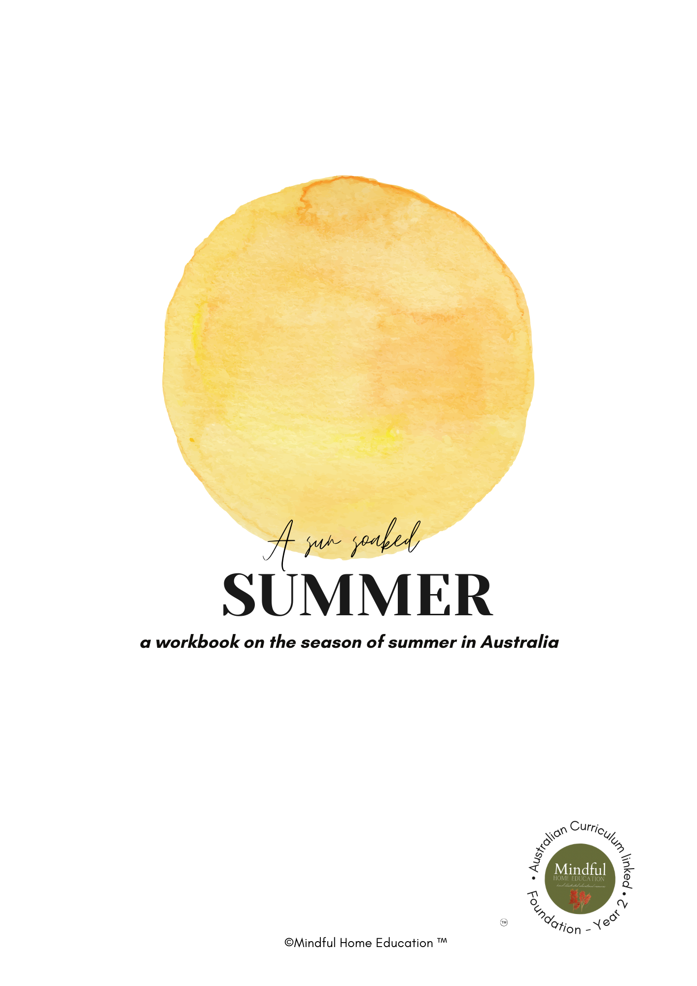 Summer Workbook: A sun soaked summer