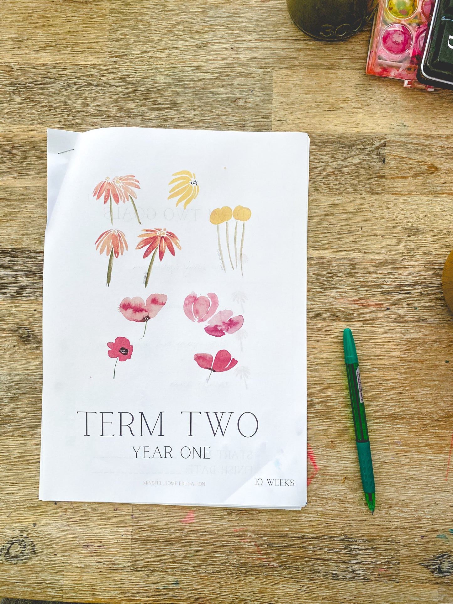 Homeschool Term Planner: Printable & Editable Lesson Organizer for Four Terms (10 Weeks Each)