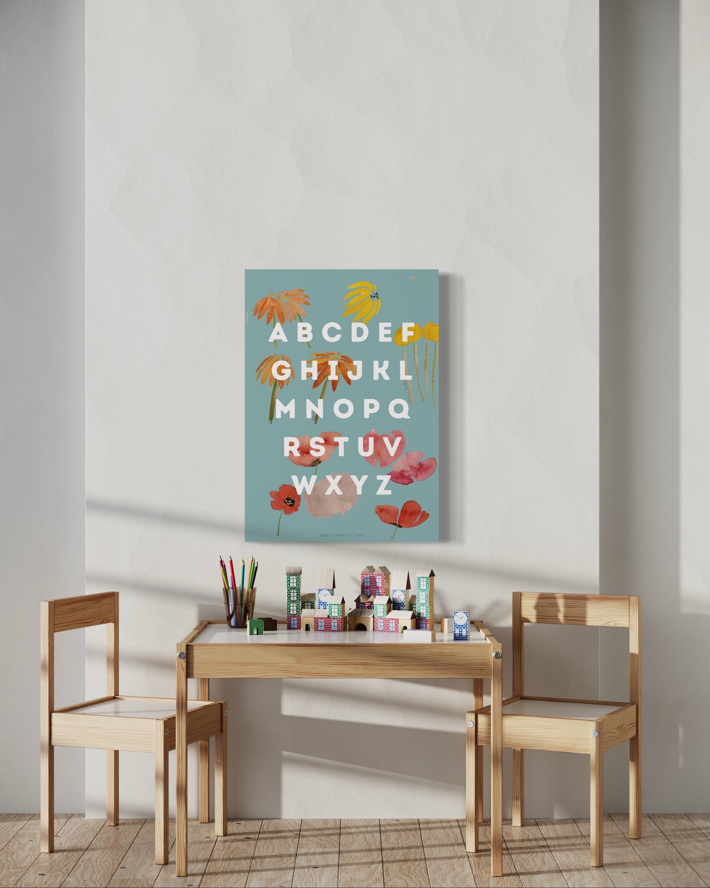 Alphabet Poster Floral Digital Art